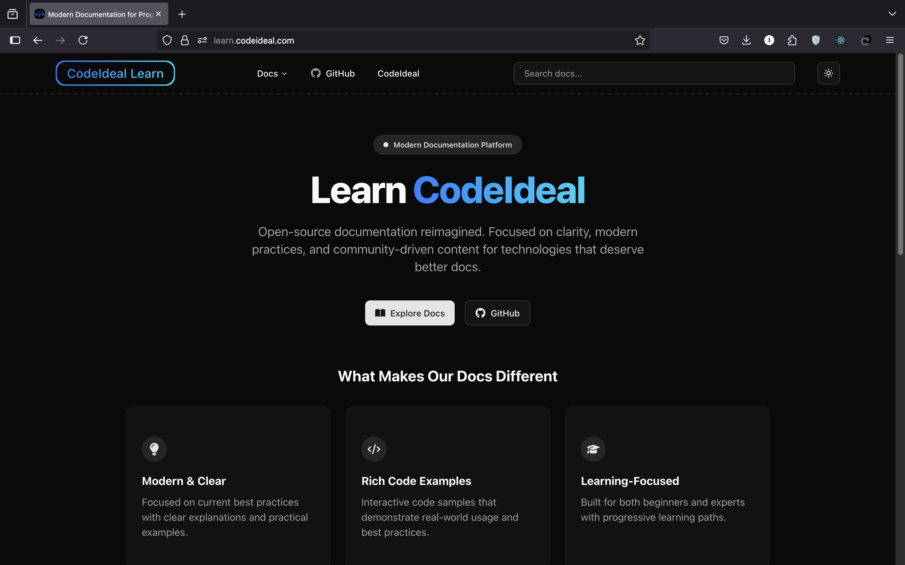 Documentation Page